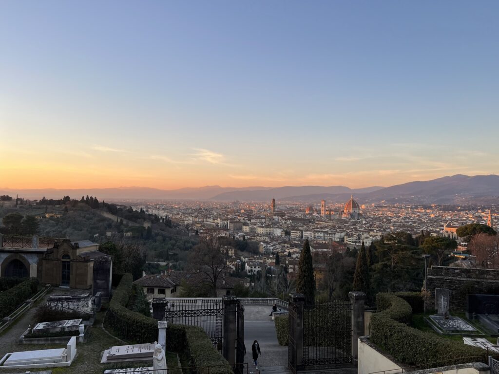 Florence, Italy at sunset during study abroad program